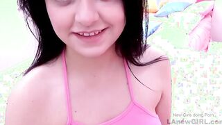 hot cunt with mouth learns to suck penis from her new daddy