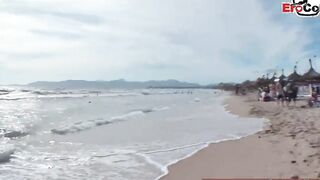 German Reporter pick up 18yo tourist 19 Yo at mallorca beach