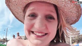 German Reporter pick up 18yo tourist 19 Yo at mallorca beach