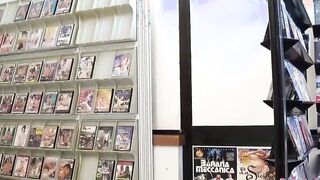 Roberta Farnse at the sex shop is attracted to a real long ebony penis
