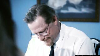 Naive mormon teenie exploited by sleazy bishop