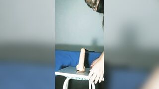Mirelladelicia sexsual bitch with open legs punching delicious into the snatch