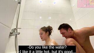 STEP DAUGHTER AND STEPFATHER ALONE INTO THE WC