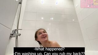 STEP DAUGHTER AND STEPFATHER ALONE INTO THE WC