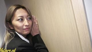 Big Tit Japanese Business cougar Rena Fukiishi Gets Fuck Infront Of The Window
