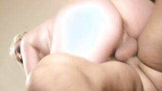 gourgeus looking teenie(eighteen+) with huge natural boobs gets her bald soak vagina nailed by long white