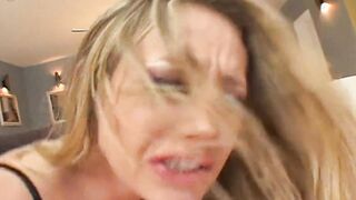 Married woman fucks with dick with double penetration and her hubby shoots it