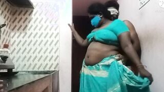 Tamil ex-wife kitchen sex night time standing position sex
