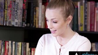 GIRLSWAY - Annoyed Librarian Karla Kush Eats Kiara Cole's Vagina For Doing Sex Calls