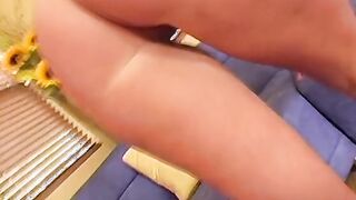 Blonde chicks plays with adult sex toy before getting drilled inside her soak snatch
