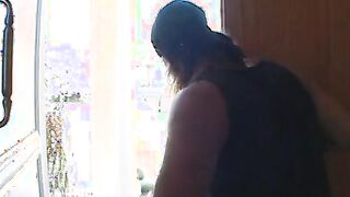 sexy Mexican bimbos likes to drink all drops of cum after sex with mature biker