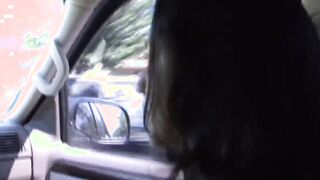 Dark Haired Kayme Kai with natural titties give deep fellatio and