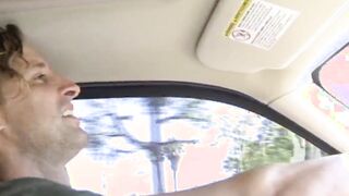 Dark Haired Kayme Kai with natural titties give deep fellatio and