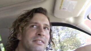 Dark Haired Kayme Kai with natural titties give deep fellatio and
