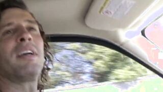 Dark Haired Kayme Kai with natural titties give deep fellatio and