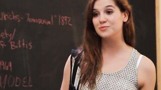 lesbo college girl have fun inside class room