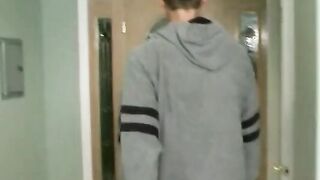 Bro pretends he is a camgirl scout and ends up fucking blone hot on the sofa
