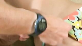 Bro pretends he is a camgirl scout and ends up fucking blone hot on the sofa