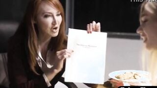 milf professor blackmails stepmom and step-daughter in dyke 3some sex