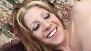 Juicy Hottie with streaked hair got her tight butt drilled with huge african dick