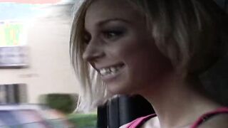 Blonde tiny 18 needs cash and does her first adult casting