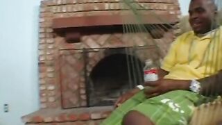 Fellow fucks african butt Bae inside sexsual orange underwear
