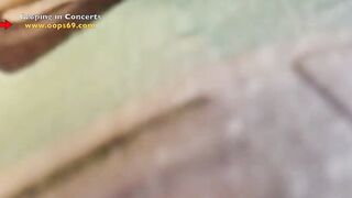 Mature man Stuck and Groping mom's huge Butt into Music Concert into Mexico