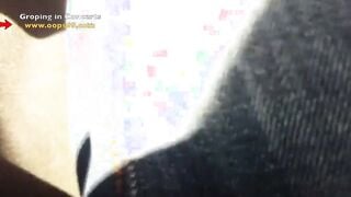 Mature man Stuck and Groping mom's huge Butt into Music Concert into Mexico