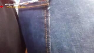 Mature man Stuck and Groping mom's huge Butt into Music Concert into Mexico