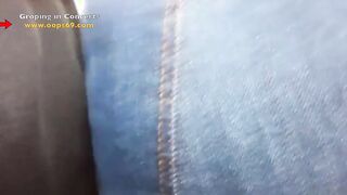 Mature man Stuck and Groping mom's huge Butt into Music Concert into Mexico