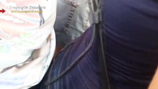 Mature man Stuck and Groping mom's huge Butt into Music Concert into Mexico