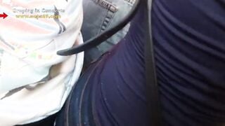 Mature man Stuck and Groping mom's huge Butt into Music Concert into Mexico