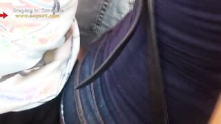 Mature man Stuck and Groping mom's huge Butt into Music Concert into Mexico