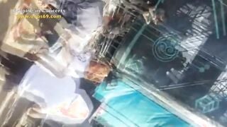 Mature man Stuck and Groping mom's huge Butt into Music Concert into Mexico
