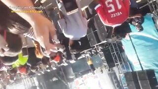 Mature man Stuck and Groping mom's huge Butt into Music Concert into Mexico