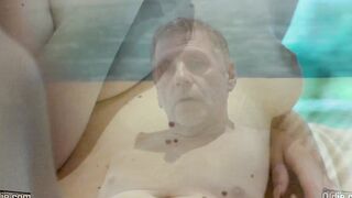 Young ginger swallows cum from grandpa after she gets rough banged! into her vagina