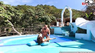 Amateur hispanic tattoo MILF makes sex date with german tourist