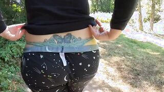 Step Milf Fat Booty Pantsing Nature