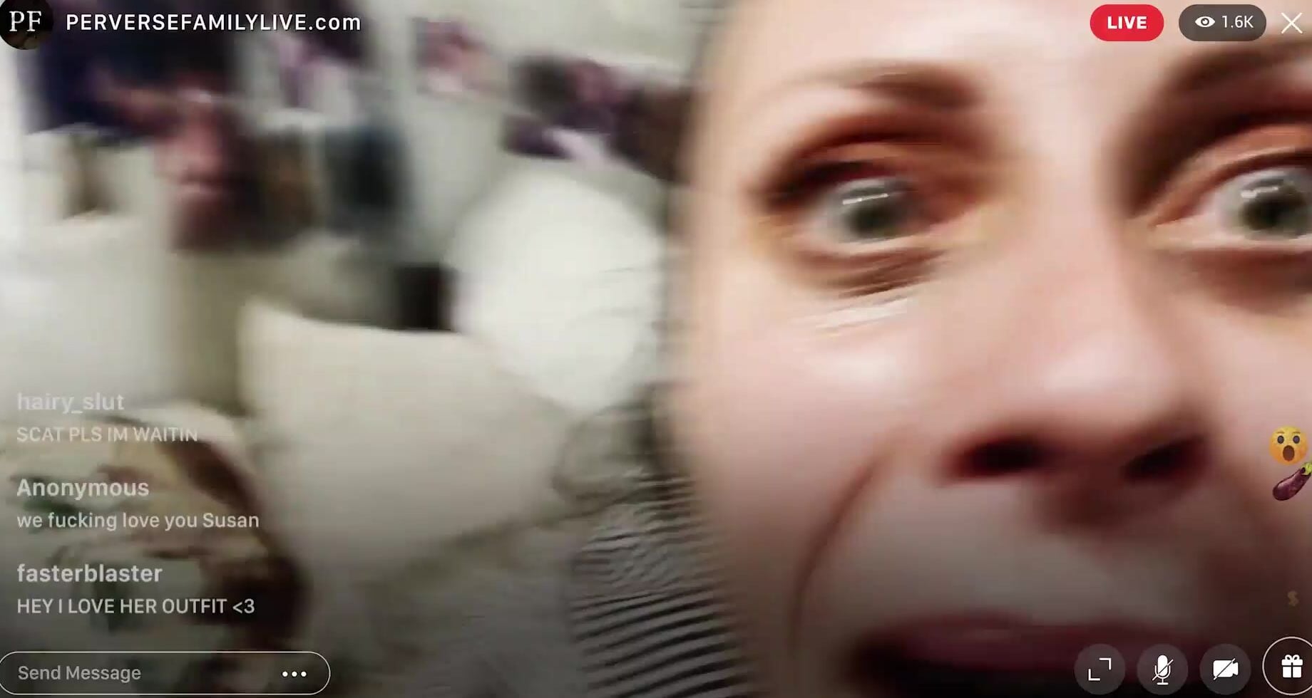 PERVERSE FAMILY LIVE - Anal Stretching With Hugest Vibrator