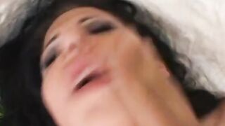 Inked bro drills Latin floozie into her tight butt