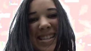 Raven hair teenie bimbos into room gets perfect boned from freaky stud