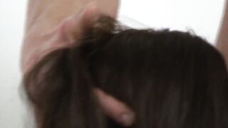 Amber got plowed rough on the couch by her GF