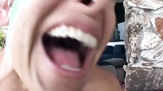 2 freaky dudes penetrate petite dark hair inside pink fishnet