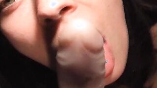 A voluptuous dark haired is having fun with her vibrators