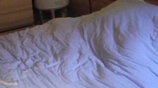 A voluptuous dark haired is having fun with her vibrators