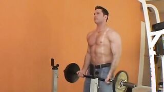 Fitness instructor teaches some tricks stupid dark haired Hottie