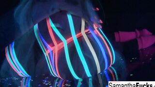 Samantha Saint gets off inside this irresistible Bae ebony light solo