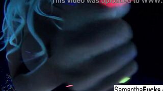Samantha Saint gets off inside this irresistible Bae ebony light solo