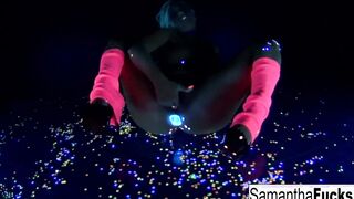 Samantha Saint gets off inside this irresistible Bae ebony light solo