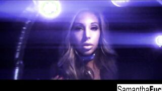 Samantha Saint gets off inside this irresistible Bae ebony light solo